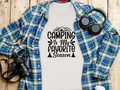 Camping Is My Favorite Season Graphic Outdoor Adventure T-Shirt T-Shirt - Outdoor & Adventure Collection - Mile Marker 16 Gear by Cloud 16 Clothing Co.