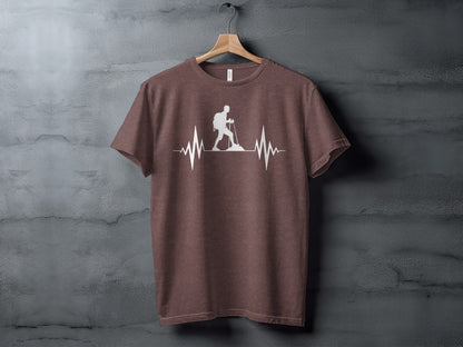 Hiking Heartbeat Outdoors Graphic Design Print T-Shirt T-Shirt - Outdoor & Adventure Collection - Mile Marker 16 Gear by Cloud 16 Clothing Co.