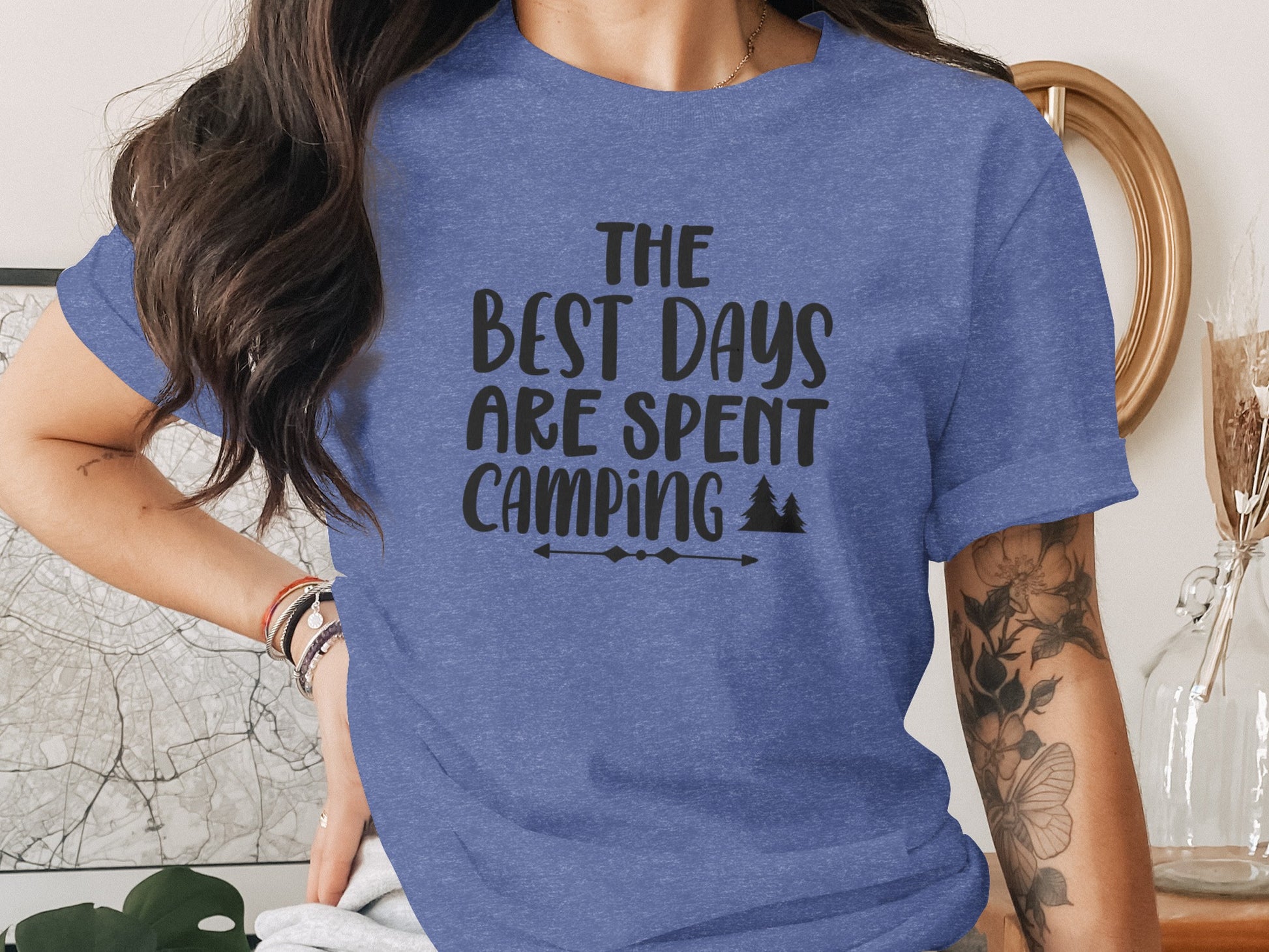 The Best Days Are Spent Camping Camping Design T-Shirt T-Shirt - Outdoor & Adventure Collection - Mile Marker 16 Gear by Cloud 16 Clothing Co.