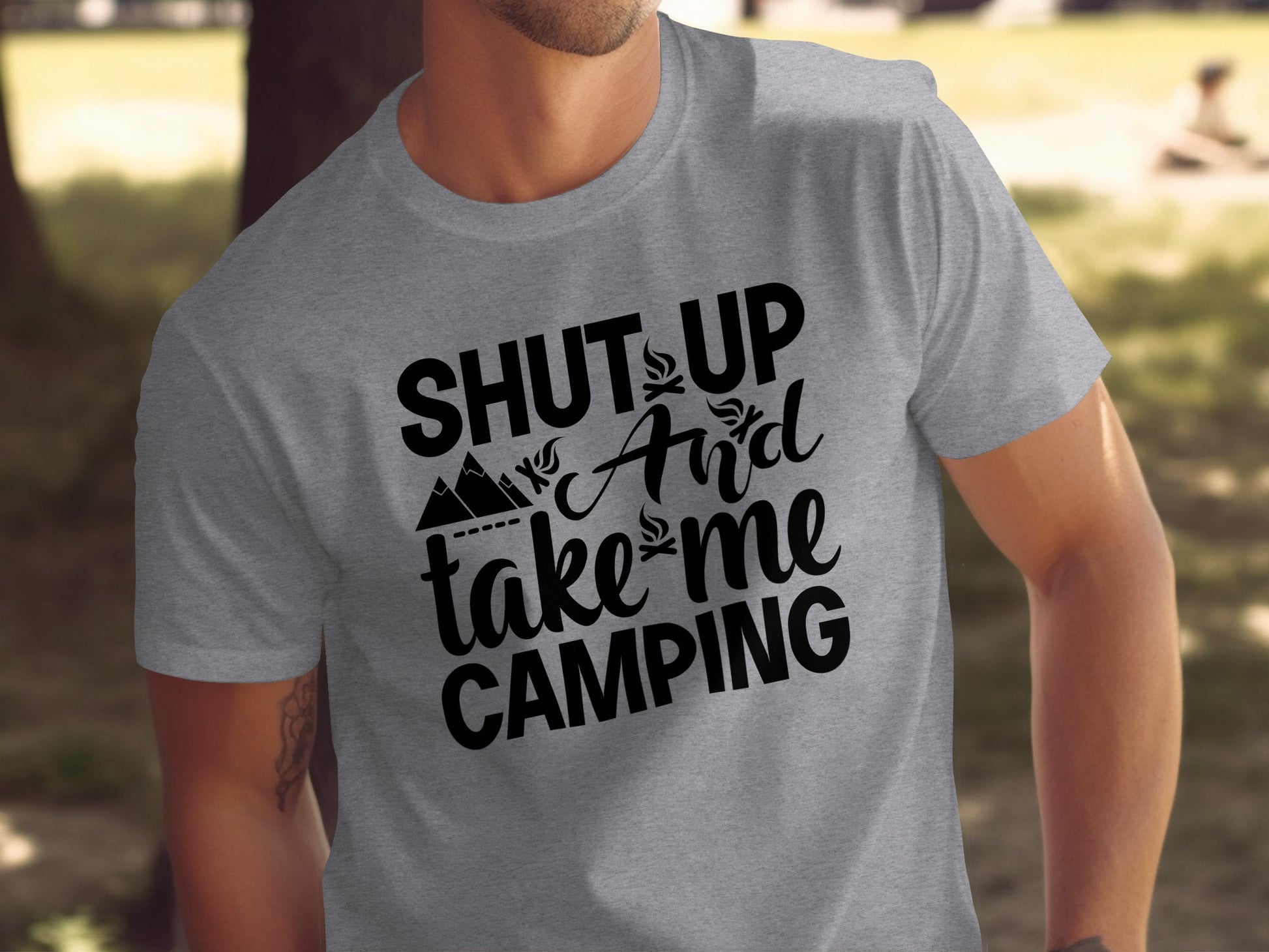 Shut Up And Take Me Camping Graphic Design T-Shirt T-Shirt - Outdoor & Adventure Collection - Mile Marker 16 Gear by Cloud 16 Clothing Co.