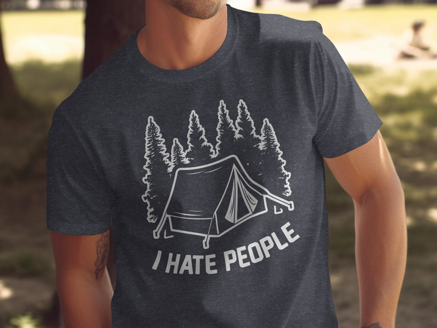 Introvert Camping Vacation Nature Tent and Hate People T-Shirt T-Shirt - Outdoor & Adventure Collection - Mile Marker 16 Gear by Cloud 16 Clothing Co.