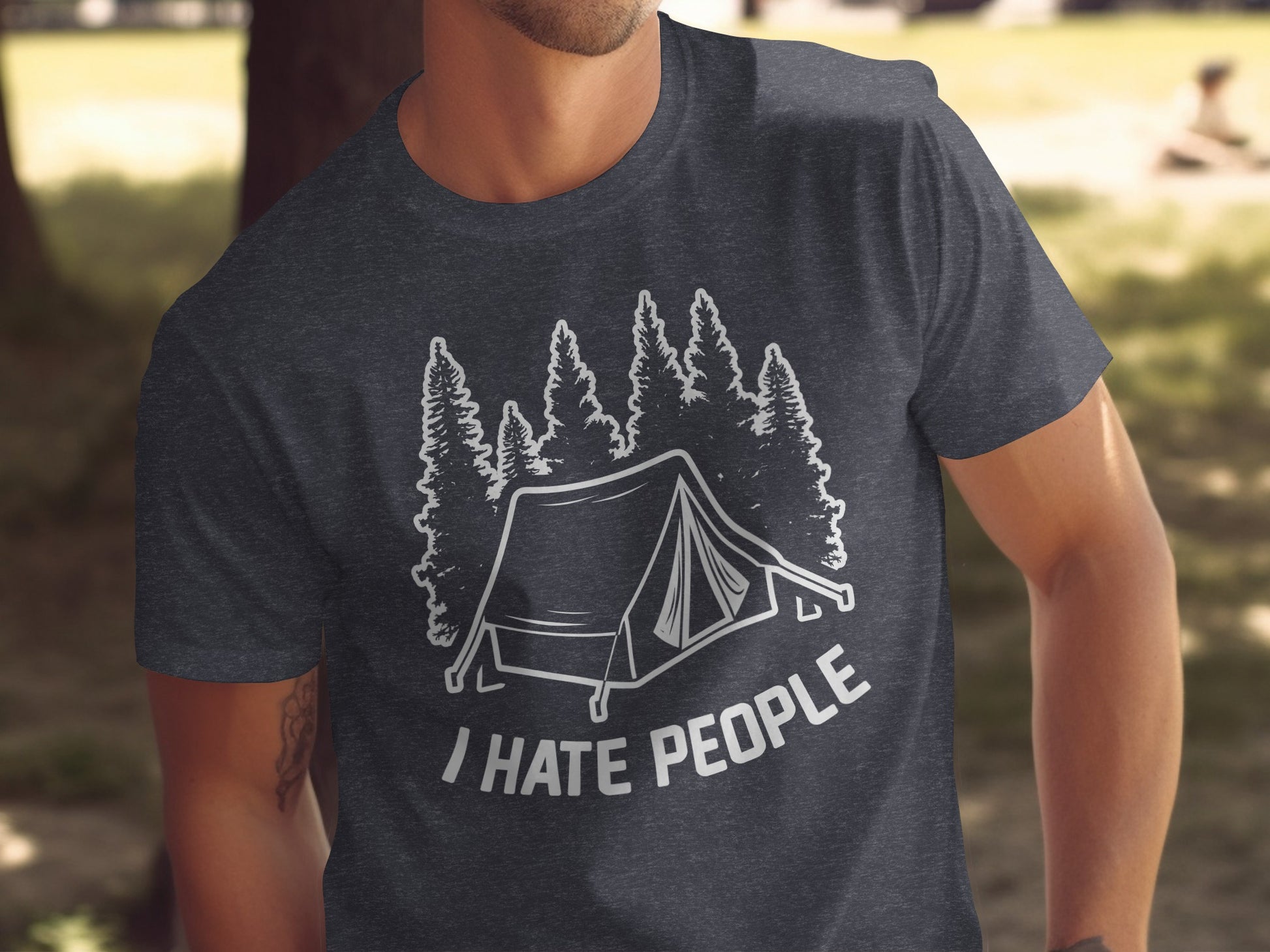 Introvert Camping Vacation Nature Tent and Hate People T-Shirt T-Shirt - Outdoor & Adventure Collection - Mile Marker 16 Gear by Cloud 16 Clothing Co.
