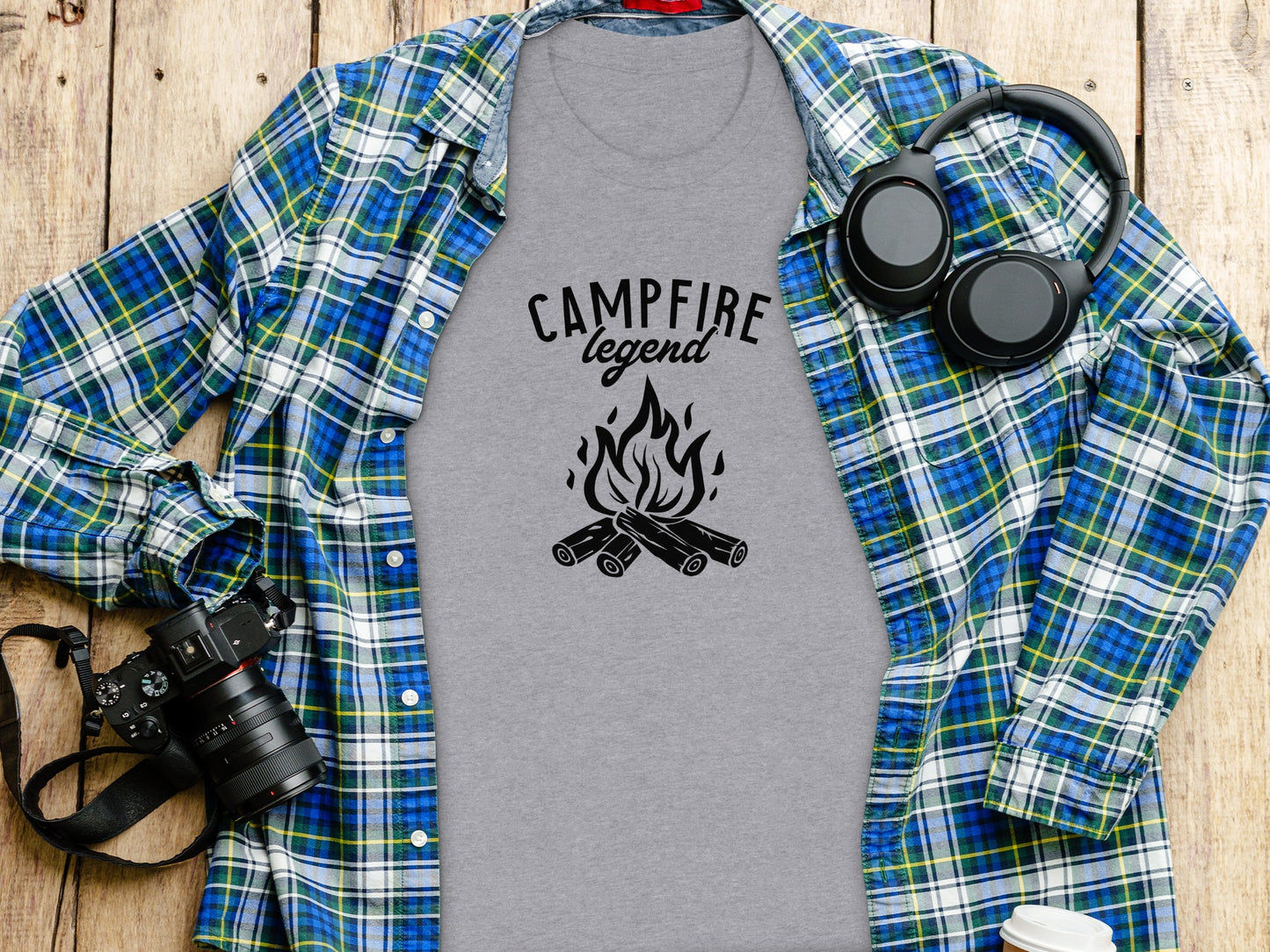 Campfire Legend Nature Graphic Adventure Outdoor T-Shirt T-Shirt - Outdoor & Adventure Collection - Mile Marker 16 Gear by Cloud 16 Clothing Co.