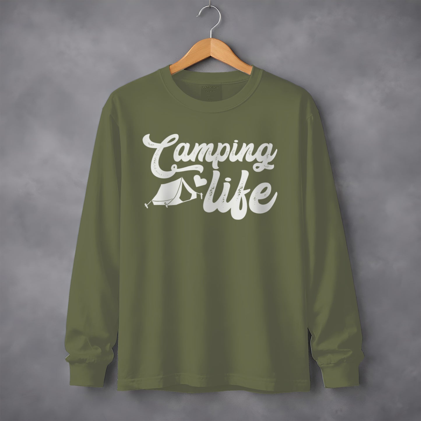 Camping Life Graphic Long Sleeve Shirt