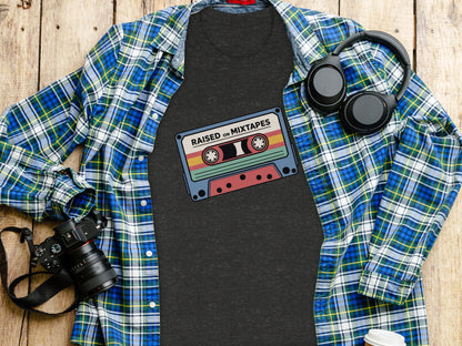 Raised on Mixtapes Retro Cassette Graphic Tee product