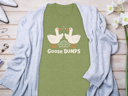 Goose Bumps Graphic Tee with Cute Goose Design