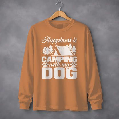 Happiness is Camping with My Dog Long Sleeve Shirt