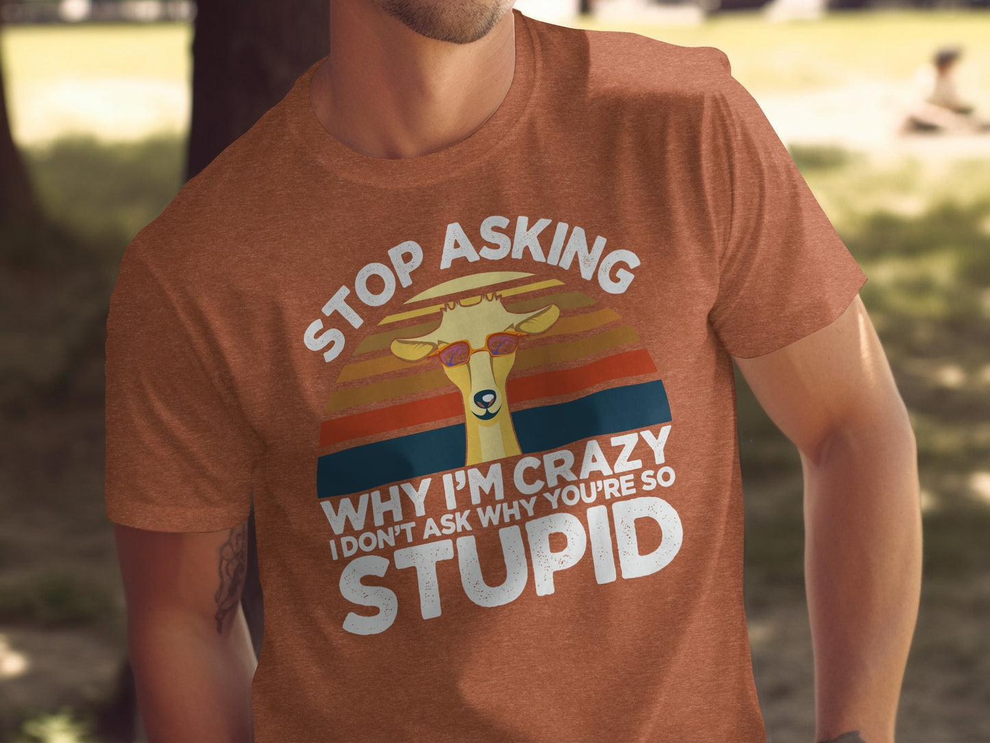 Stop Asking Why I'm Crazy Funny Quote T-Shirt