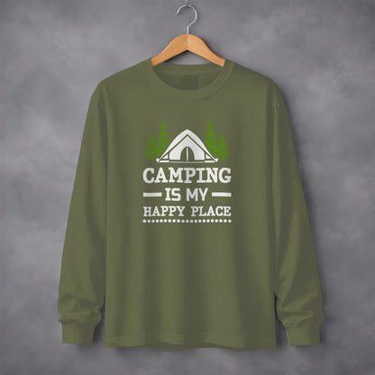 Camping Is My Happy Place Long Sleeve Shirt Product