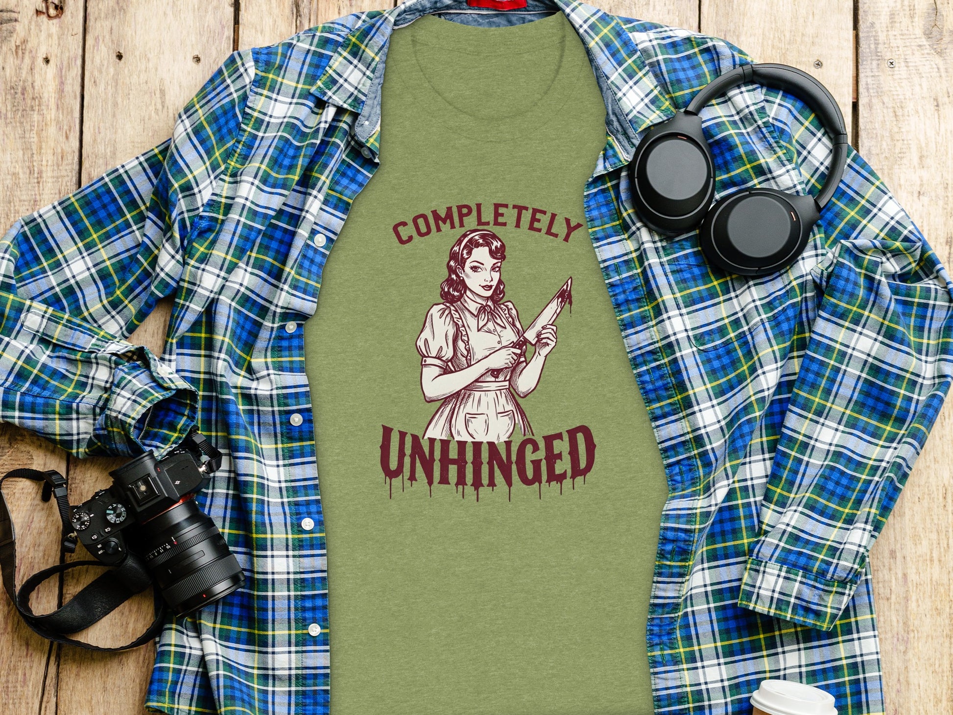 Completely Unhinged Graphic Tee with Vintage Print