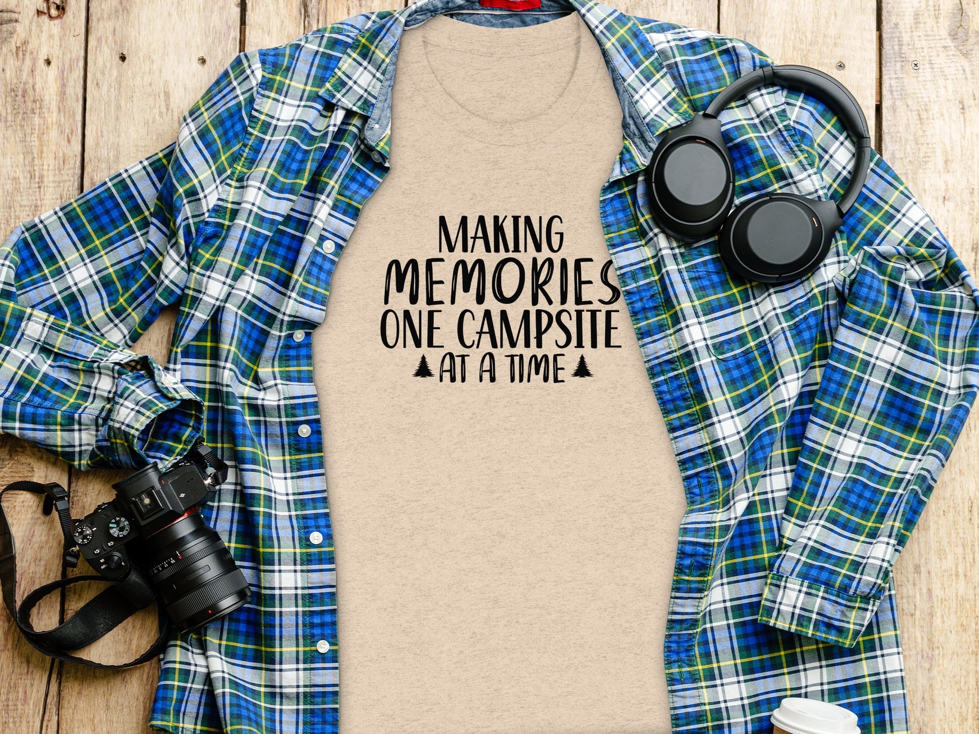Making Memories One Campsite at a Time Nature T-Shirt T-Shirt - Outdoor & Adventure Collection - Mile Marker 16 Gear by Cloud 16 Clothing Co.