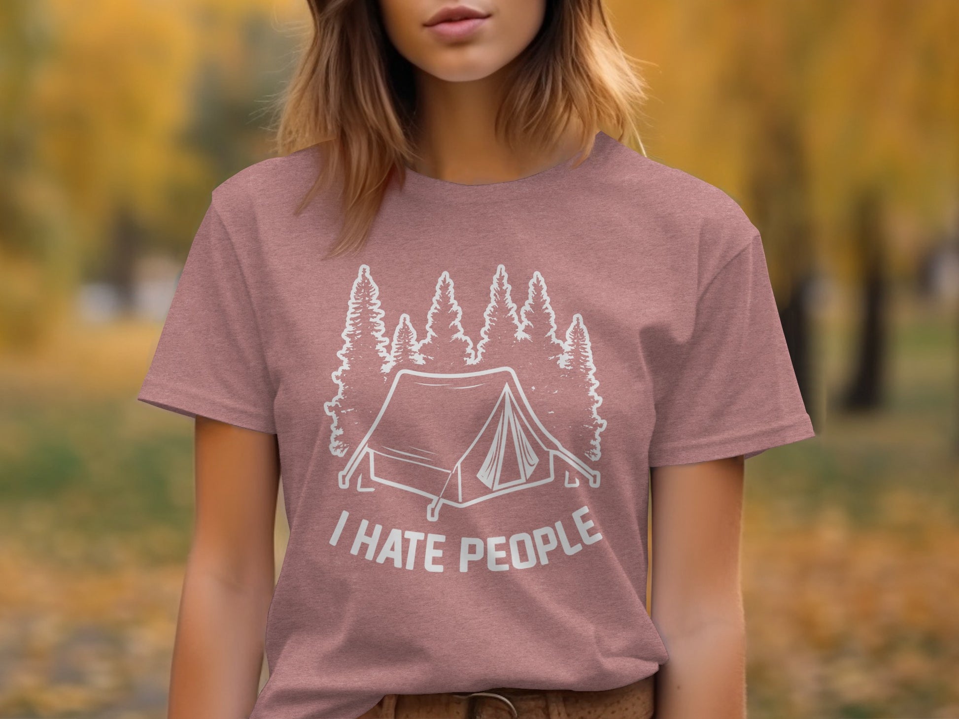 Introvert Camping Vacation Nature Tent and Hate People T-Shirt T-Shirt - Outdoor & Adventure Collection - Mile Marker 16 Gear by Cloud 16 Clothing Co.