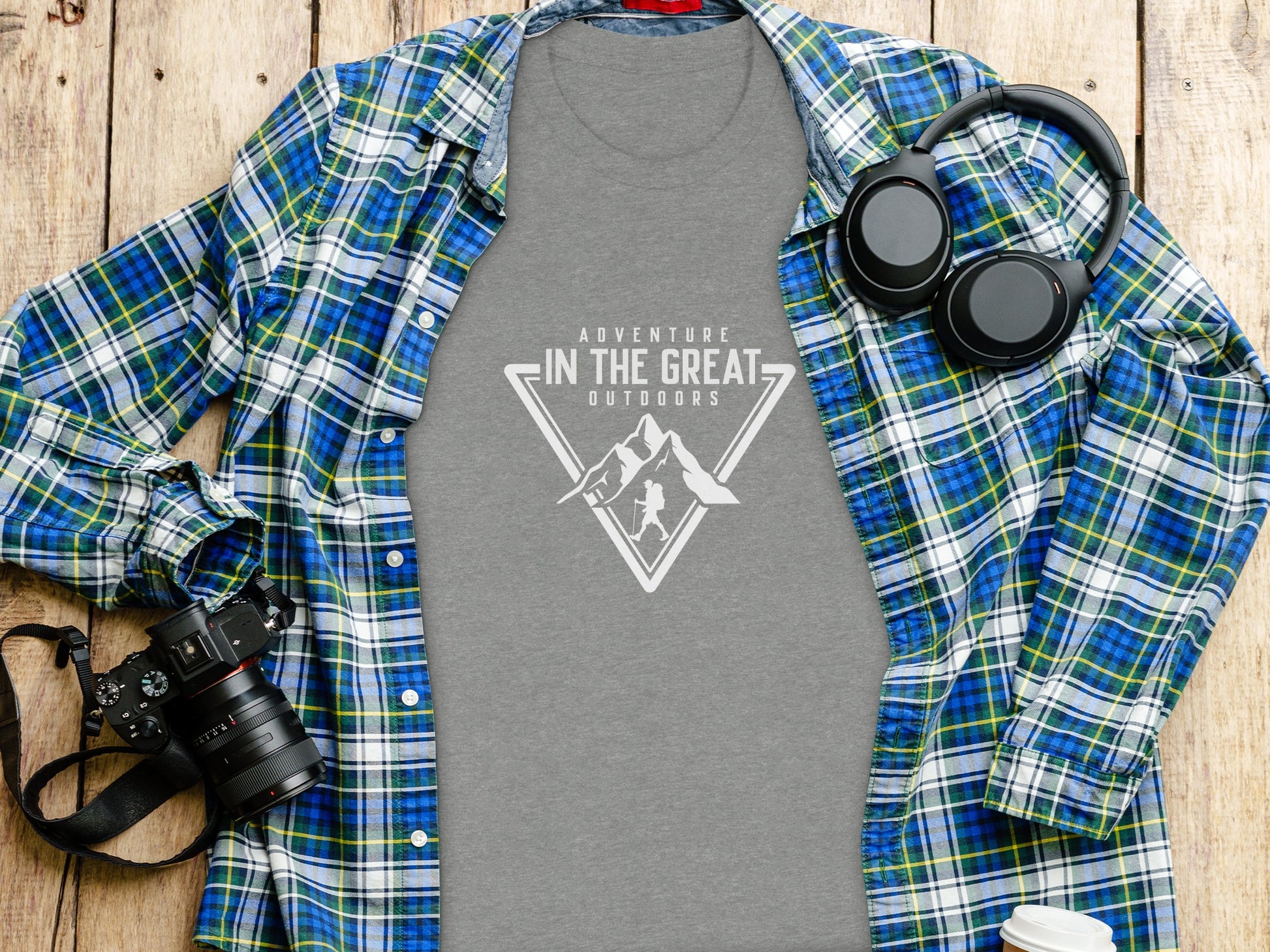Adventure In The Great Outdoors Mountains T-Shirt T-Shirt - Outdoor & Adventure Collection - Mile Marker 16 Gear by Cloud 16 Clothing Co.