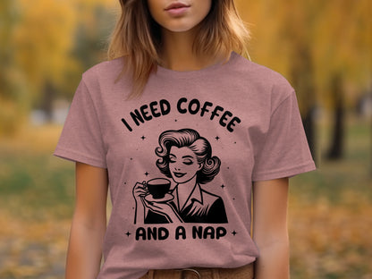 I Need Coffee And A Nap Graphic T-Shirt