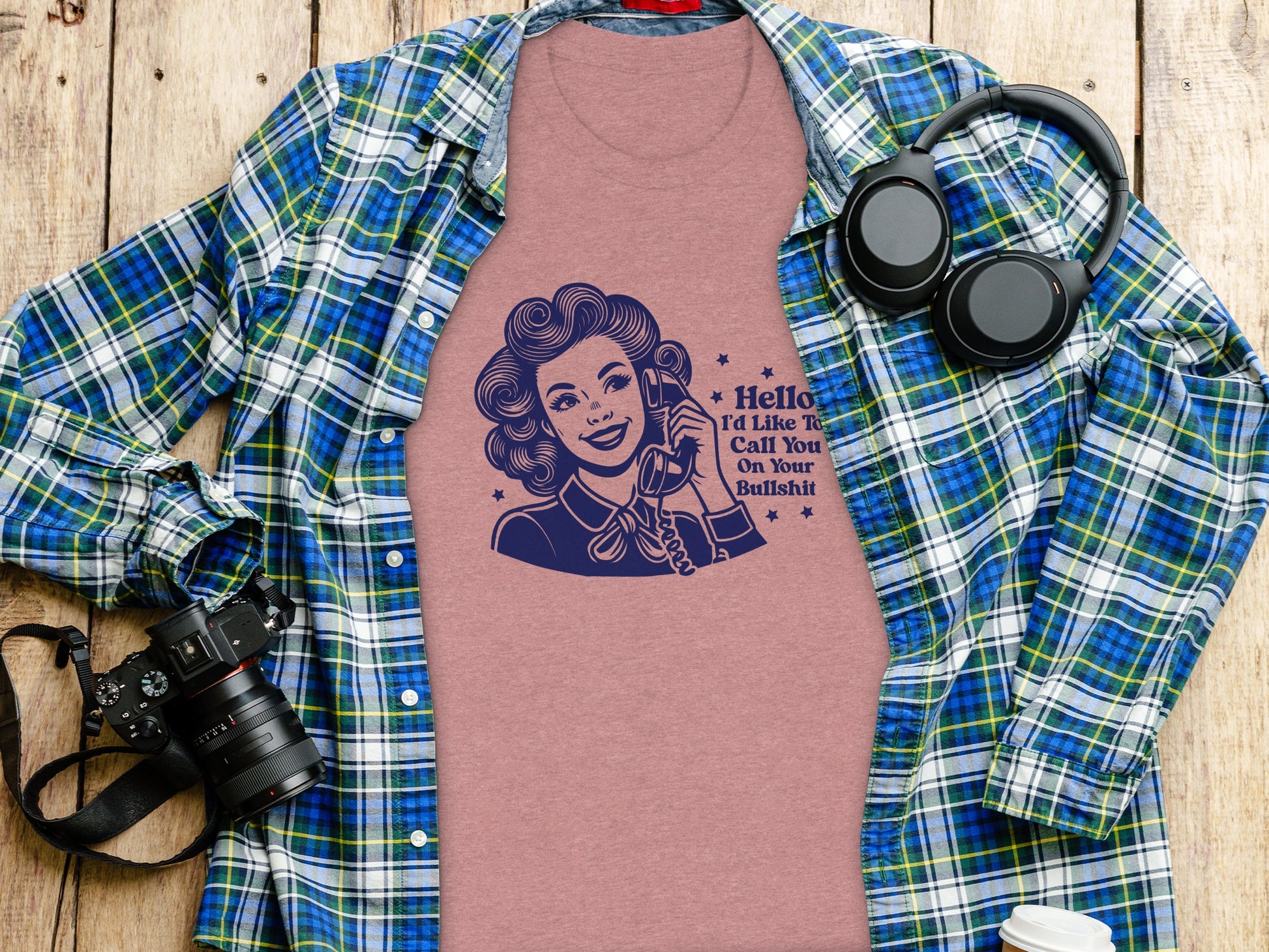 Funny Vintage Style Hello I'd Like To Call You T-Shirt