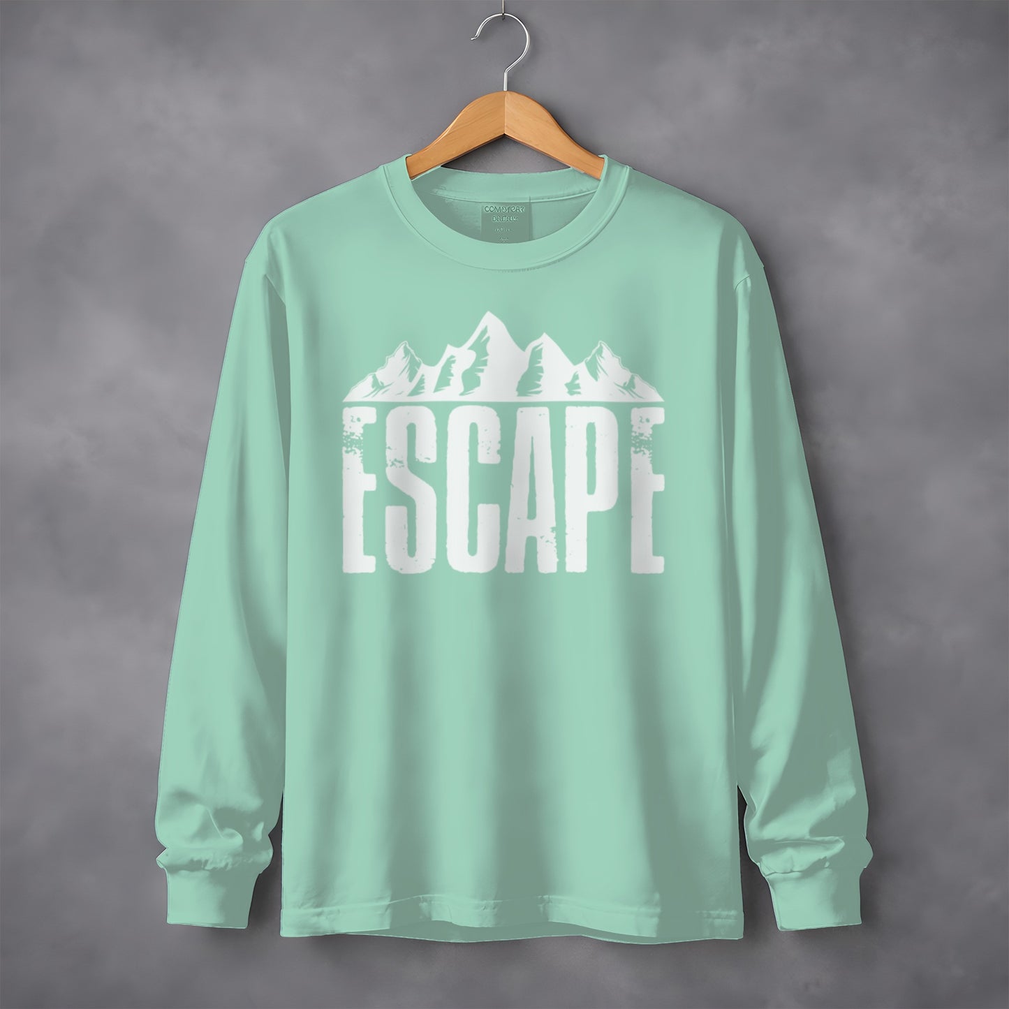 Escape Graphic Long Sleeve Tee Perfect for Outdoor Adventures
