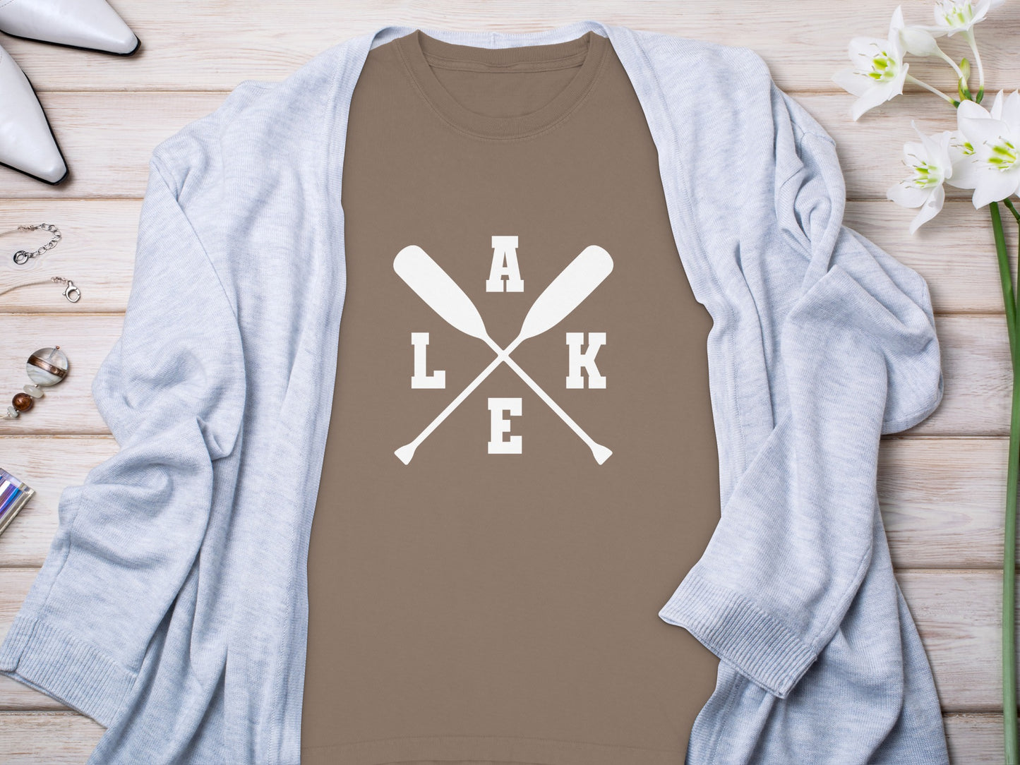Lake Paddles Cozy Casual T-Shirt for Outdoor Enthusiasts
