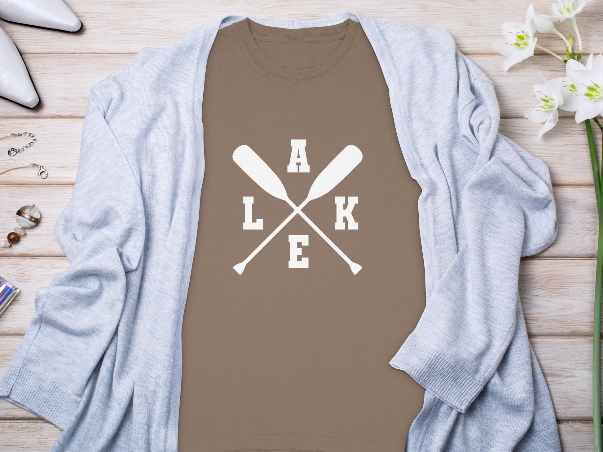 Lake Paddles Cozy Casual T-Shirt for Outdoor Enthusiasts
