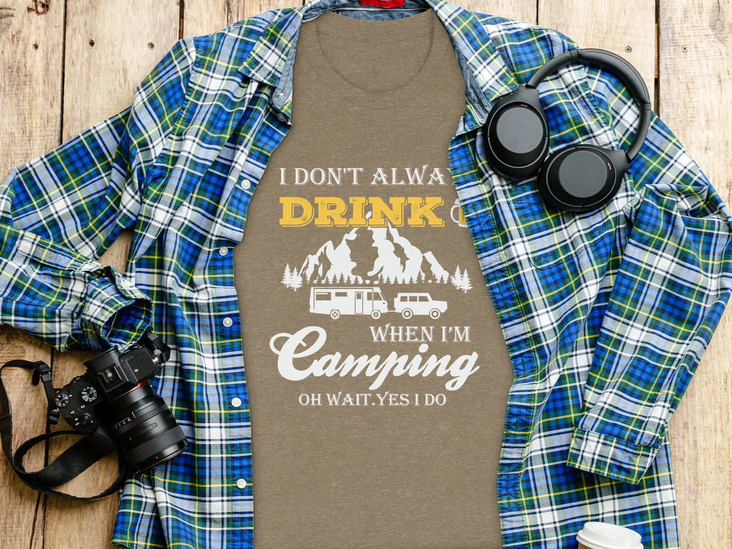 Camping Trip Funny Drinking Quote Graphic Adventure T-Shirt T-Shirt - Outdoor & Adventure Collection - Mile Marker 16 Gear by Cloud 16 Clothing Co.