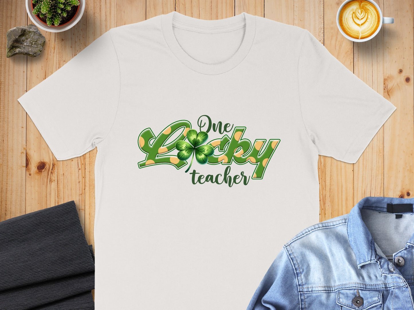 One Lucky Teacher Graphic Tee for Educators