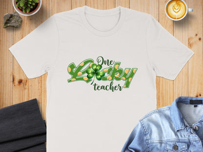 One Lucky Teacher Graphic Tee for Educators