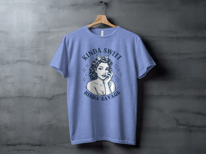 Kinda Sweet Kinda Savage Graphic Tee Shirt