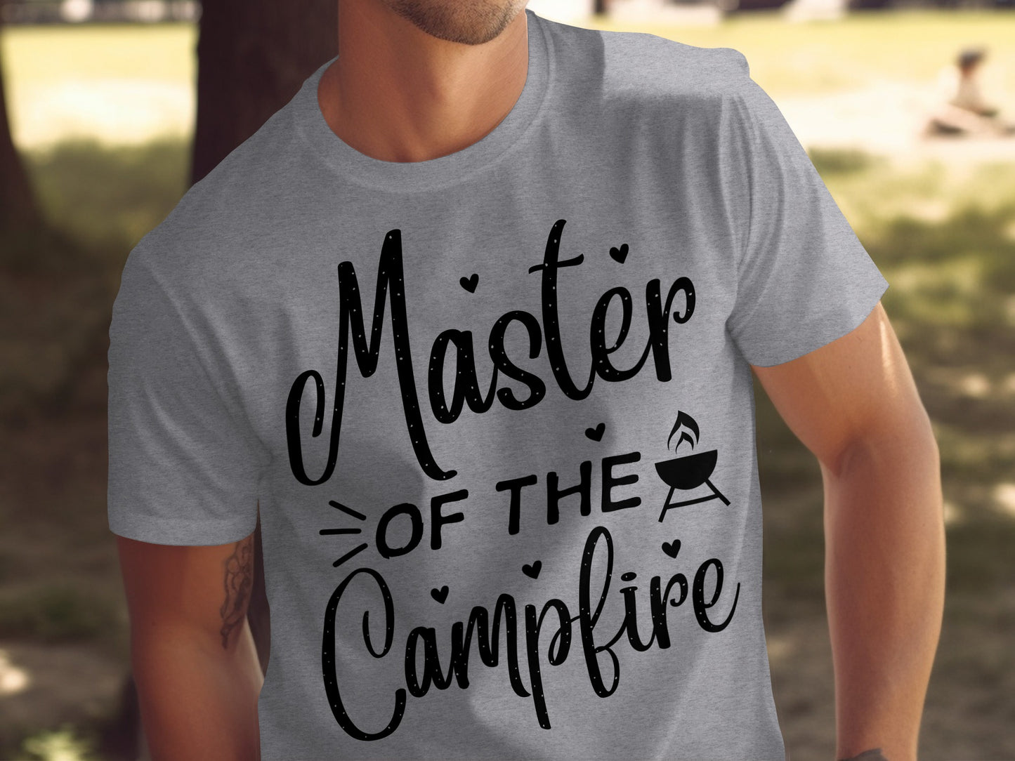 Master of The Campfire Design With Hearts T-Shirt T-Shirt - Outdoor & Adventure Collection - Mile Marker 16 Gear by Cloud 16 Clothing Co.
