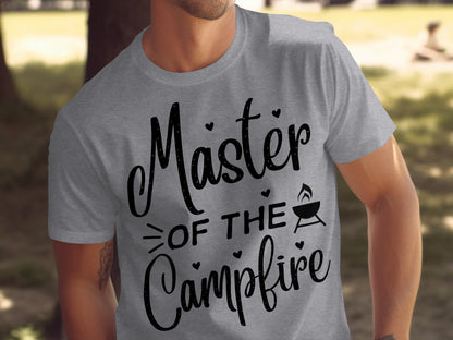 Master of The Campfire Design With Hearts T-Shirt T-Shirt - Outdoor & Adventure Collection - Mile Marker 16 Gear by Cloud 16 Clothing Co.