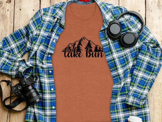 Lake Bun Mountains Nature Lover Graphic Design T-Shirt T-Shirt - Outdoor & Adventure Collection - Mile Marker 16 Gear by Cloud 16 Clothing Co.