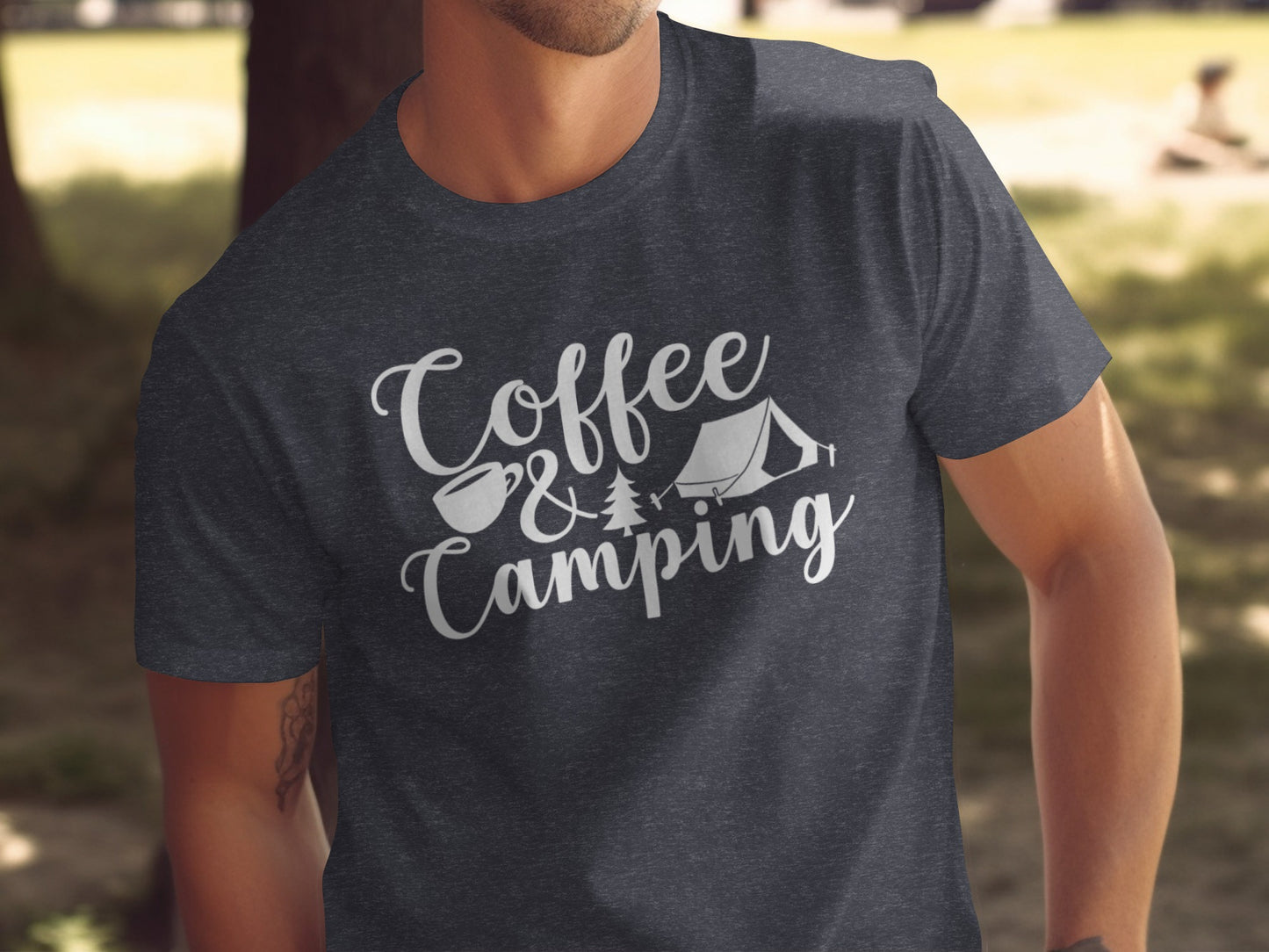 Coffee and Camping Graphic Design Great Outdoors T-Shirt T-Shirt - Outdoor & Adventure Collection - Mile Marker 16 Gear by Cloud 16 Clothing Co.