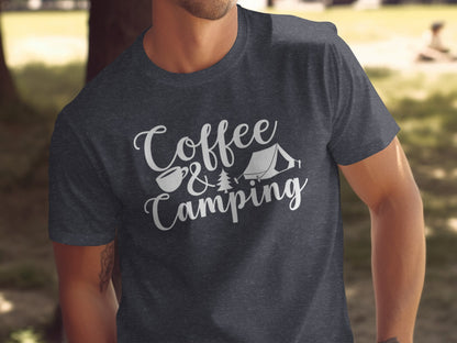 Coffee and Camping Graphic Design Great Outdoors T-Shirt T-Shirt - Outdoor & Adventure Collection - Mile Marker 16 Gear by Cloud 16 Clothing Co.