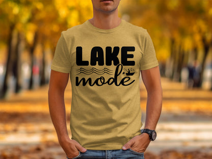 Lake Mode With Fishing Design Graphic Great Outdoors T-Shirt T-Shirt - Outdoor & Adventure Collection - Mile Marker 16 Gear by Cloud 16 Clothing Co.