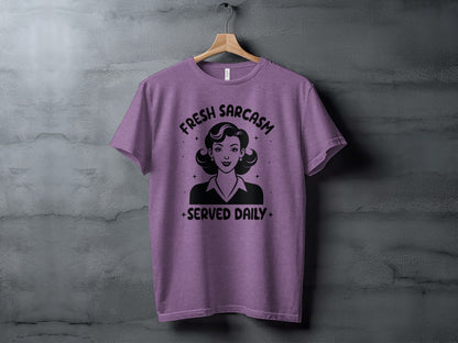 Fresh Sarcasm Served Daily Retro Graphic T-Shirt