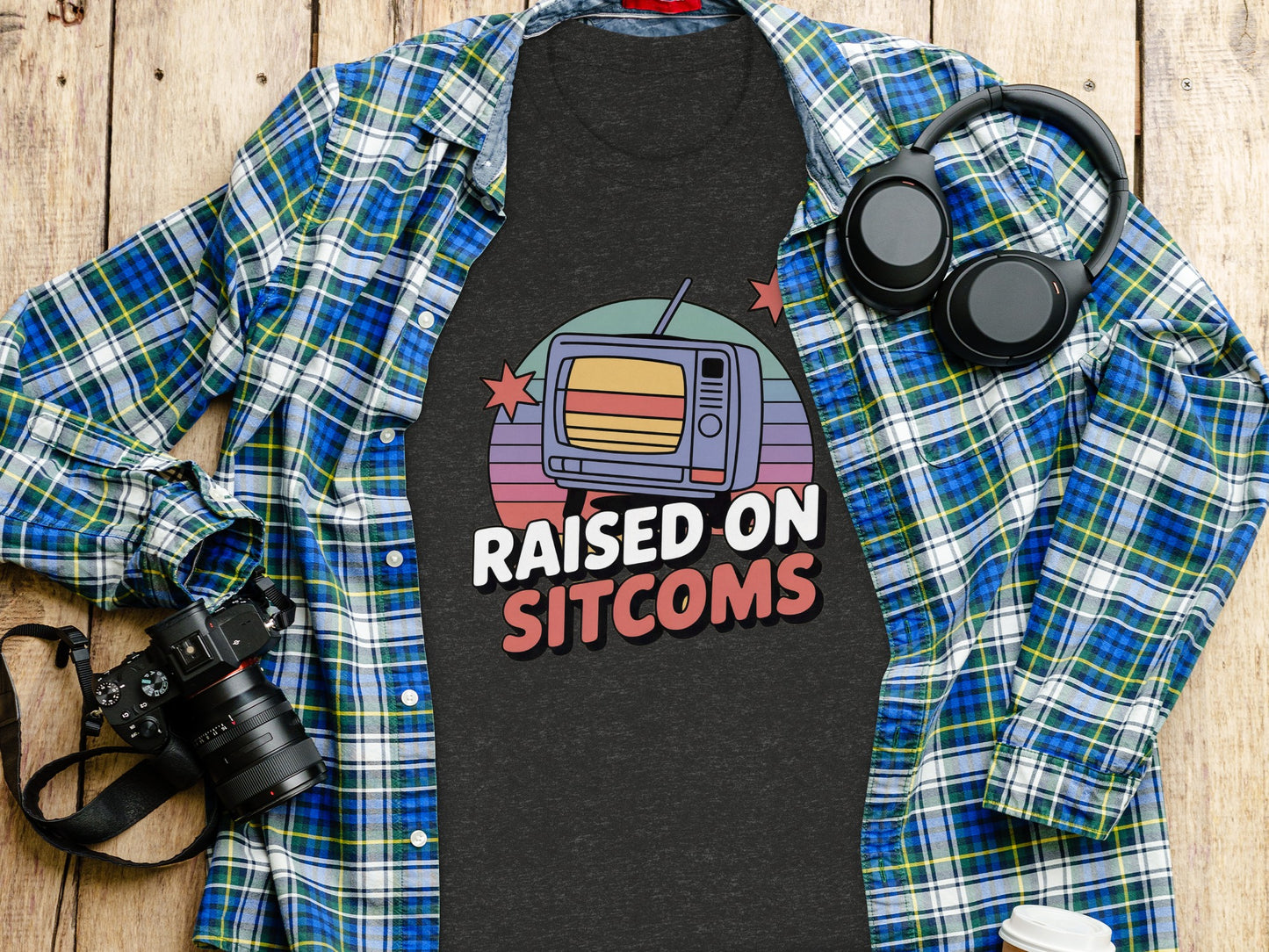 Raised on Sitcoms Graphic Tee for Pop Culture Lovers