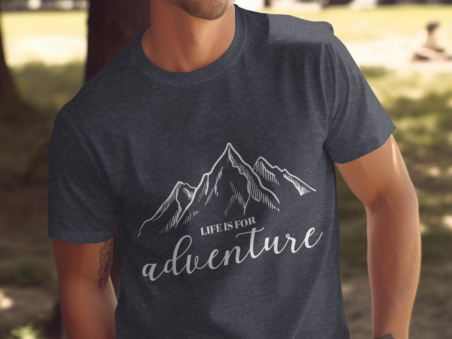 Life Is For Adventure Mountains Graphic Illustration T-Shirt T-Shirt - Outdoor & Adventure Collection - Mile Marker 16 Gear by Cloud 16 Clothing Co.