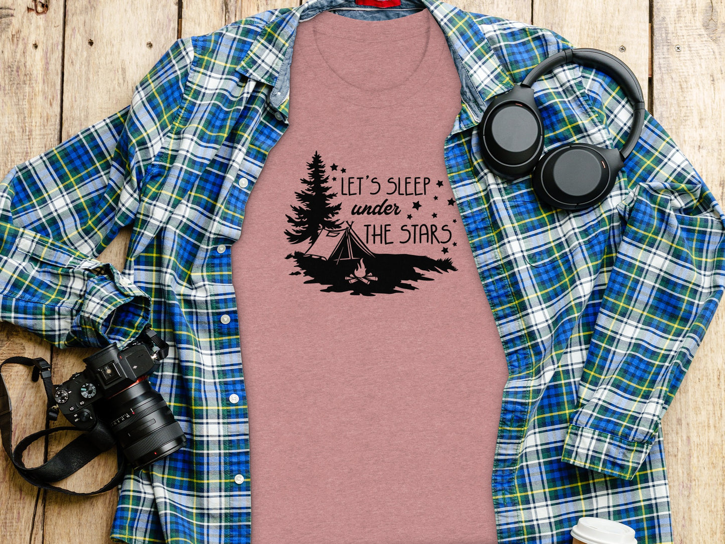Let's Sleep Under The Stars Adventure Camping T-Shirt T-Shirt - Outdoor & Adventure Collection - Mile Marker 16 Gear by Cloud 16 Clothing Co.