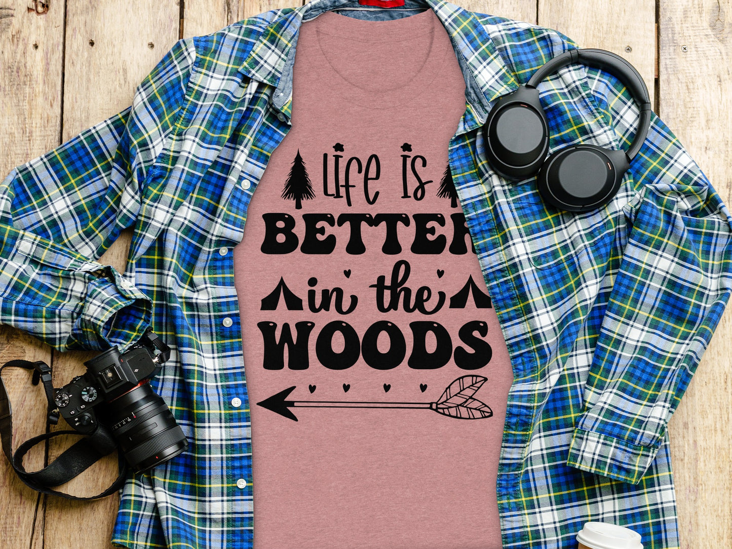 Life Is Better In The Woods With Arrow T-Shirt T-Shirt - Outdoor & Adventure Collection - Mile Marker 16 Gear by Cloud 16 Clothing Co.