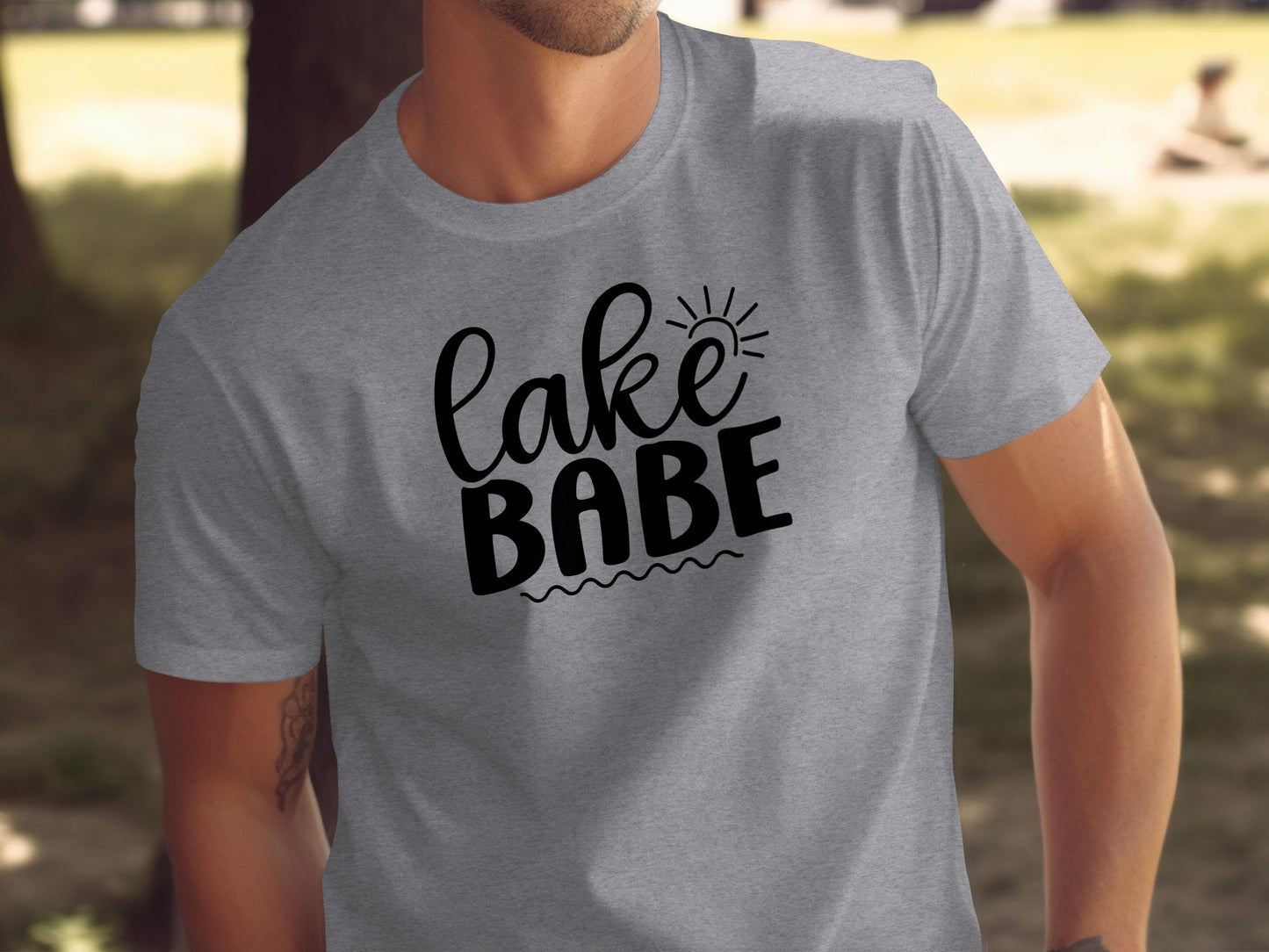 Lake Babe with Sun Design Fun Summer Vacation T-Shirt T-Shirt - Outdoor & Adventure Collection - Mile Marker 16 Gear by Cloud 16 Clothing Co.