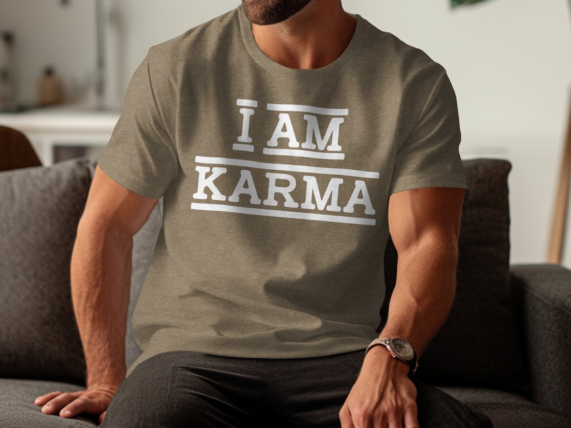 I AM KARMA Statement Graphic Tee Shirt
