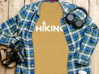 Hiking Above the Word Hiking Design Graphic T-Shirt T-Shirt - Outdoor & Adventure Collection - Mile Marker 16 Gear by Cloud 16 Clothing Co.