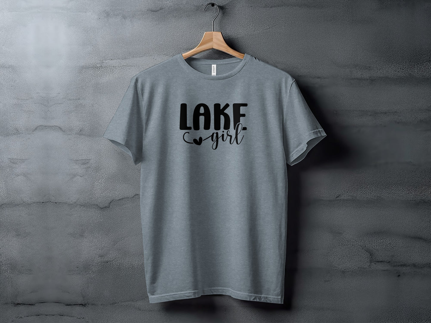 Lake Heart Girl Graphic Summer Vacation Outfit T-Shirt T-Shirt - Outdoor & Adventure Collection - Mile Marker 16 Gear by Cloud 16 Clothing Co.
