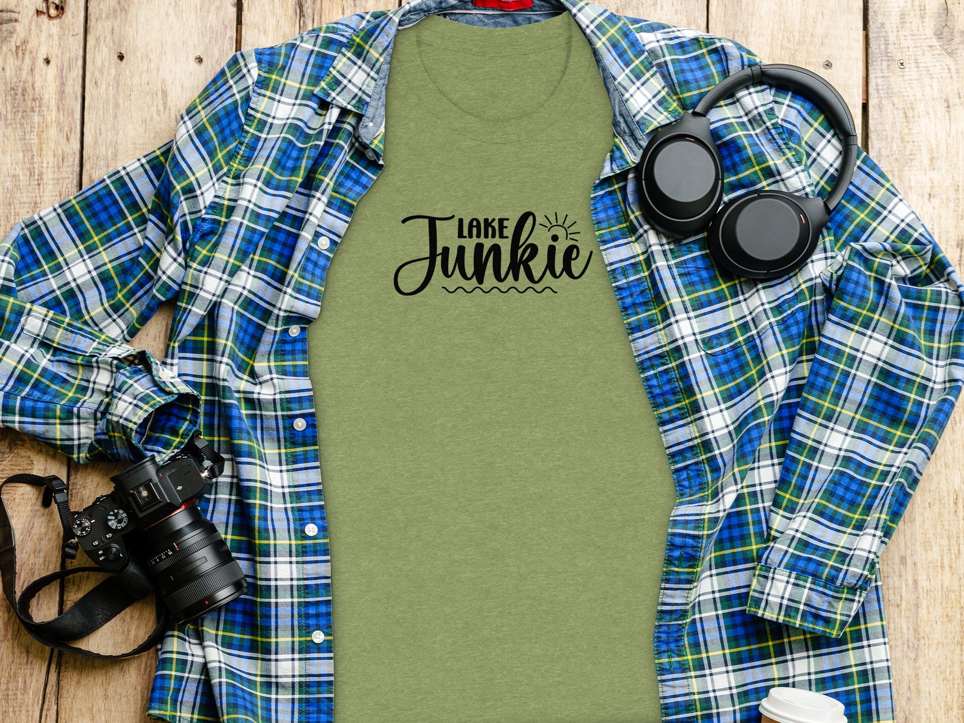 Lake Junkie Graphic for Lovers of Water Activities T-Shirt T-Shirt - Outdoor & Adventure Collection - Mile Marker 16 Gear by Cloud 16 Clothing Co.