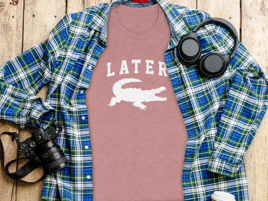 Later Alligator Graphic Tee Shirt Casual Style Clothing