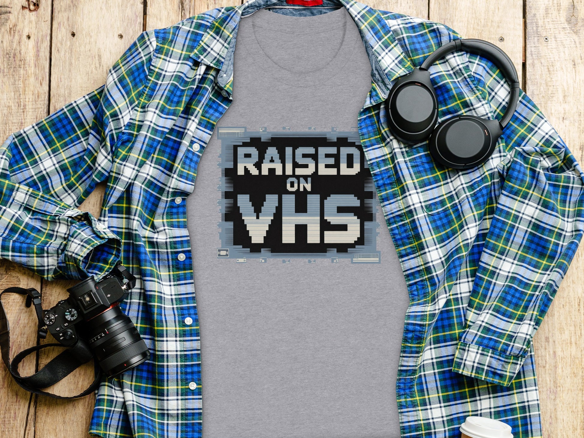 Raised On VHS Graphic Tee for Retro Enthusiasts