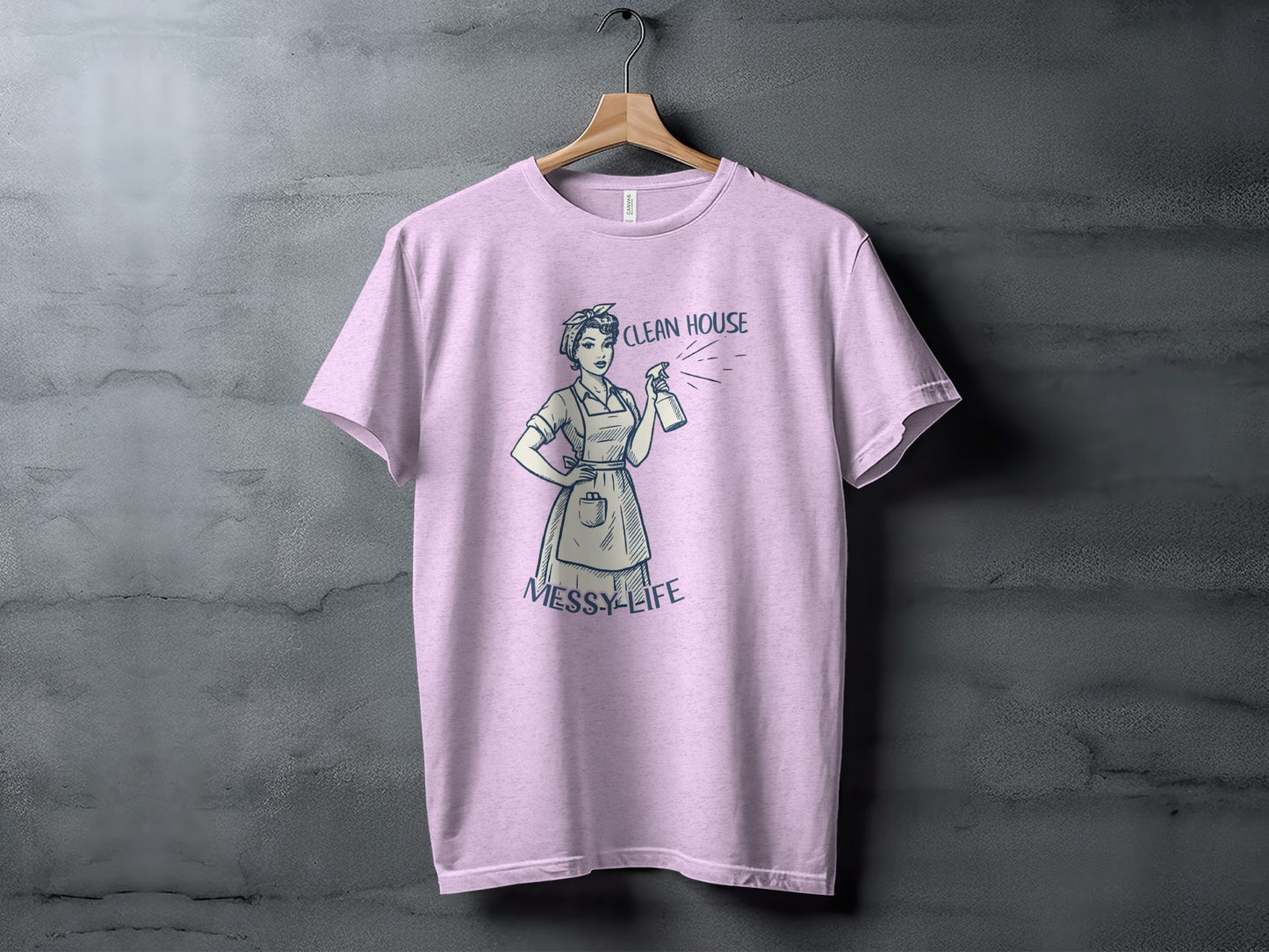 Clean House Messy Life Graphic T-Shirt for Retro Lovers