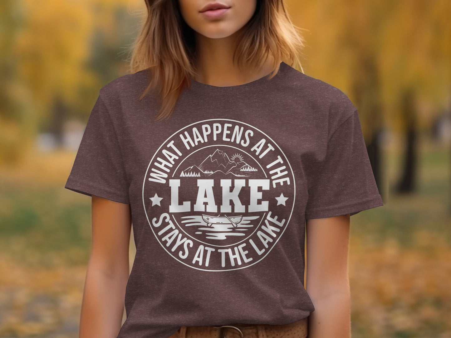 What Happens At The Lake Stays At The Lake Graphic T-Shirt T-Shirt - Outdoor & Adventure Collection - Mile Marker 16 Gear by Cloud 16 Clothing Co.