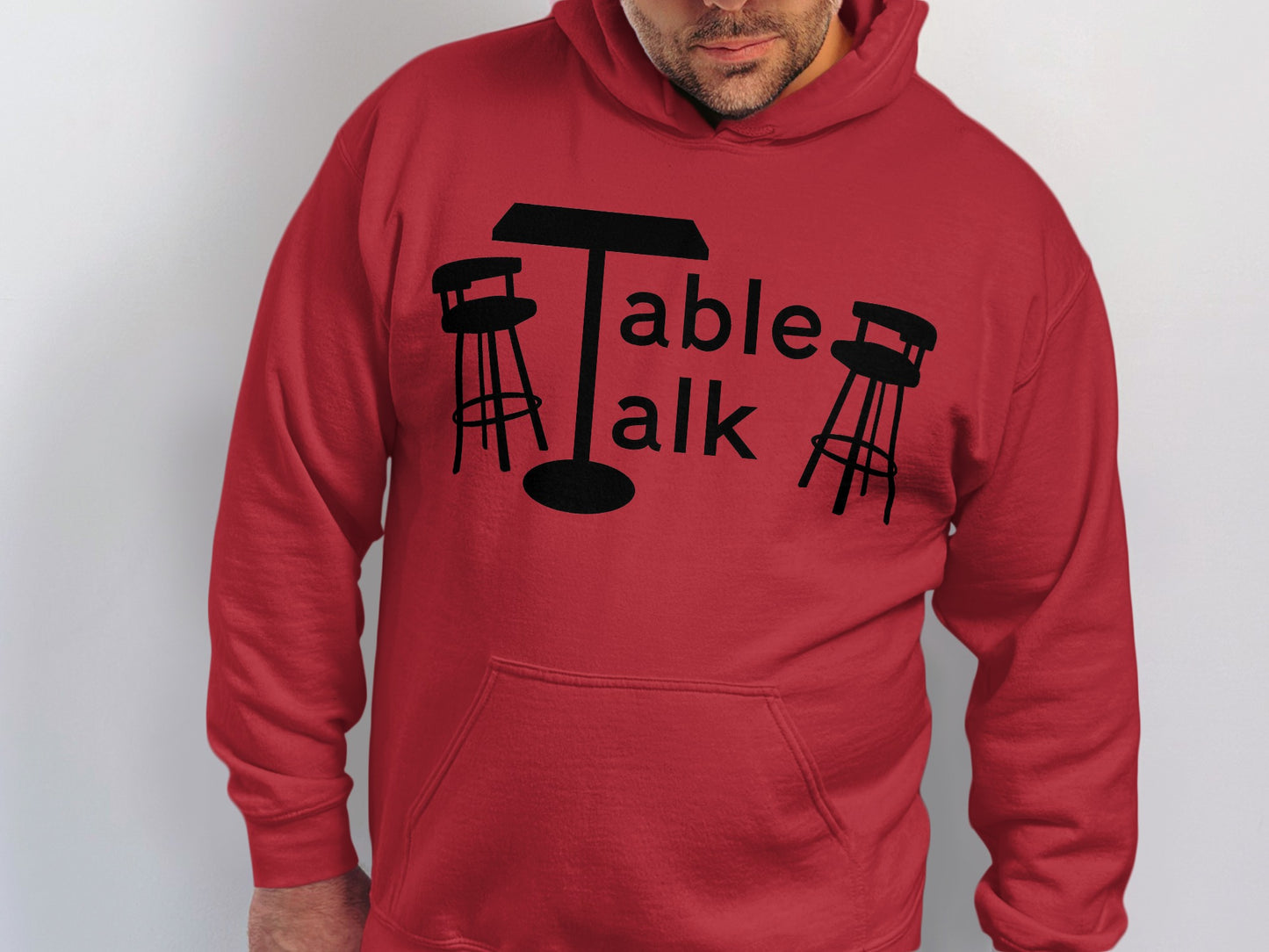 Red Table Talk Graphic Design Hoodie Apparel