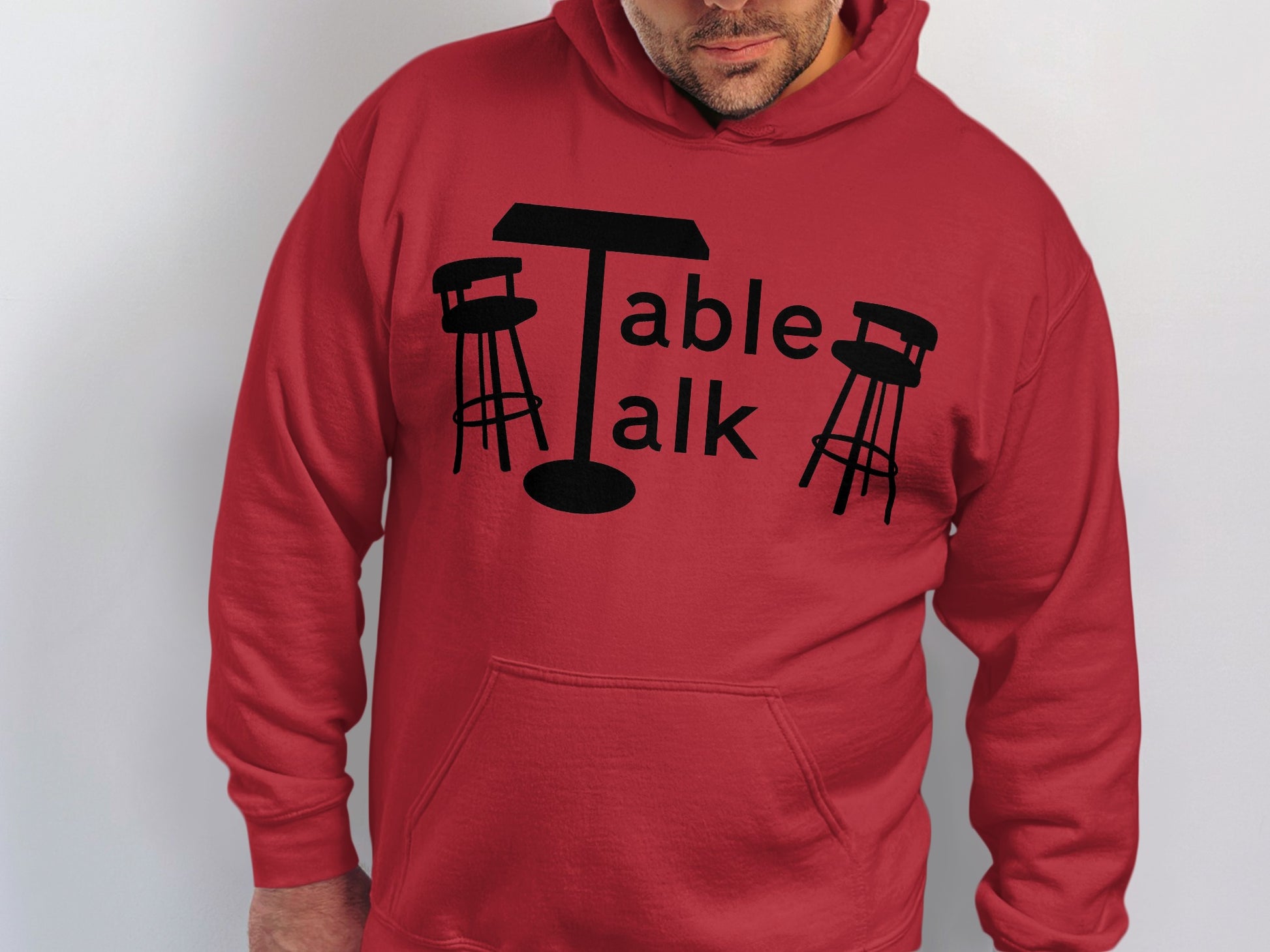 Red Table Talk Graphic Design Hoodie Apparel