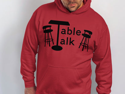 Red Table Talk Graphic Design Hoodie Apparel