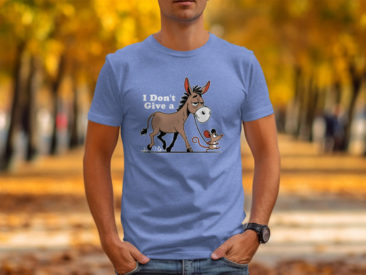 I Don't Give A Donkey And Mouse Humorous T-Shirt